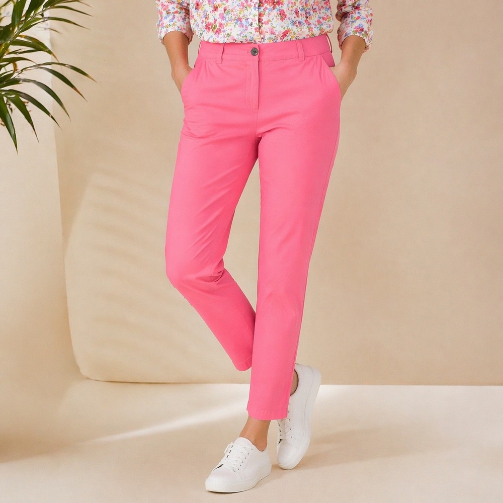 Talbots Preppy Ankle Weekend Chino in Pink (2P) Bright Beachy Coastal Chic Golf‎